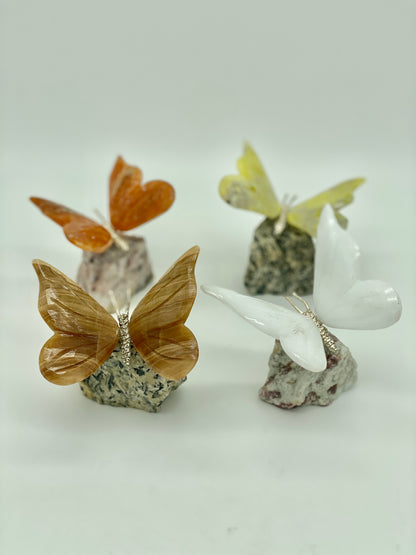 Butterflies in Raw Crystal Base 🦋