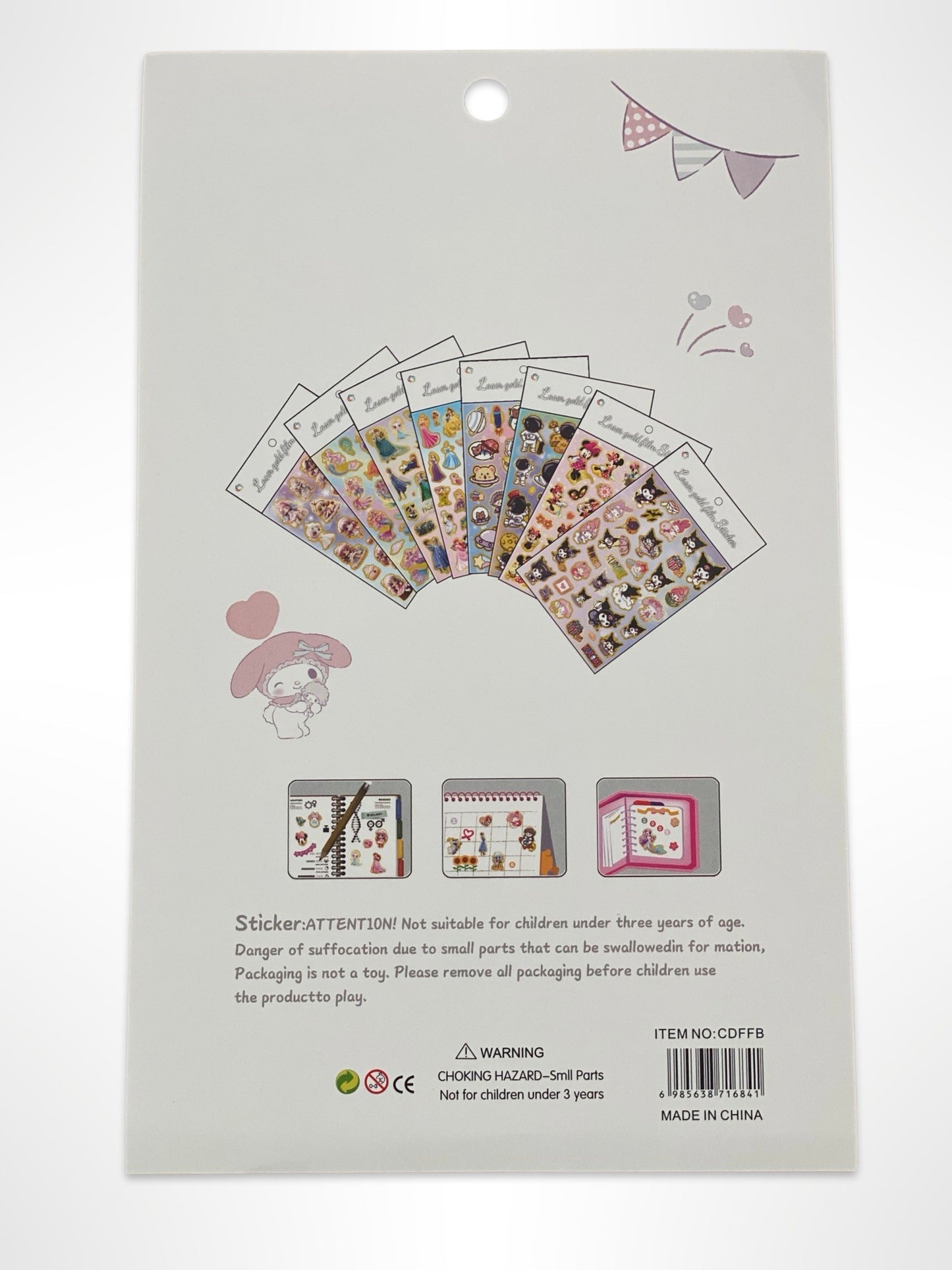 Sanrio Laser Gold Film Sticker Set