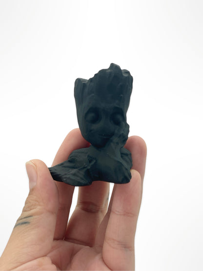 Black Obsidian Character Carving