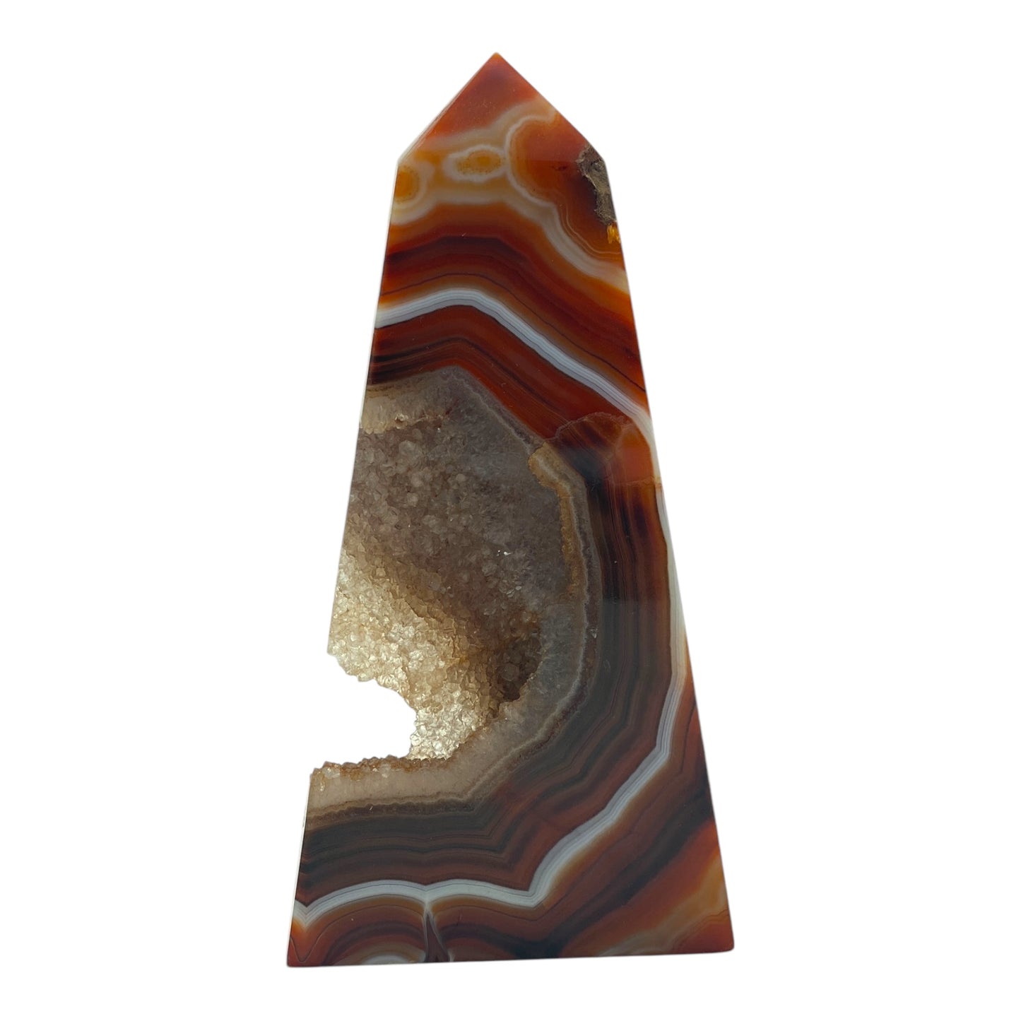 Druzy Carnelian Agate Tower