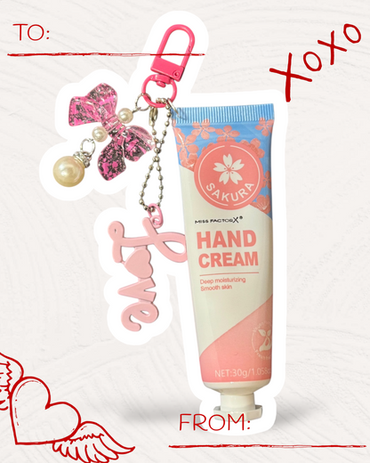 Kawaii Hand Cream Keychain with Handmade Charm | Chic Moisturizing Bag Accessory 🧴