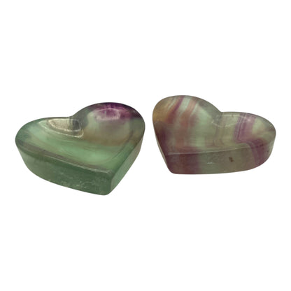 Purple & Green Fluorite Heart Bowl