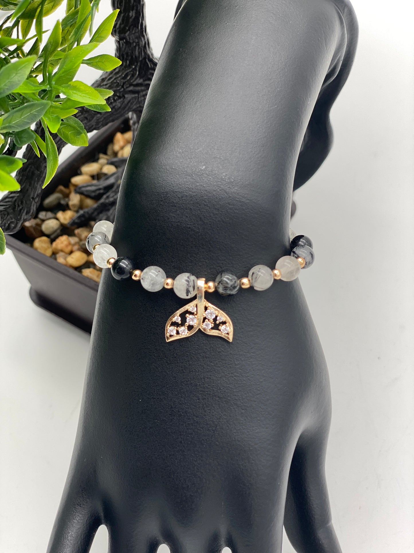 Mermaid Tail 🧜‍♀️ Crystal Charm Bracelet