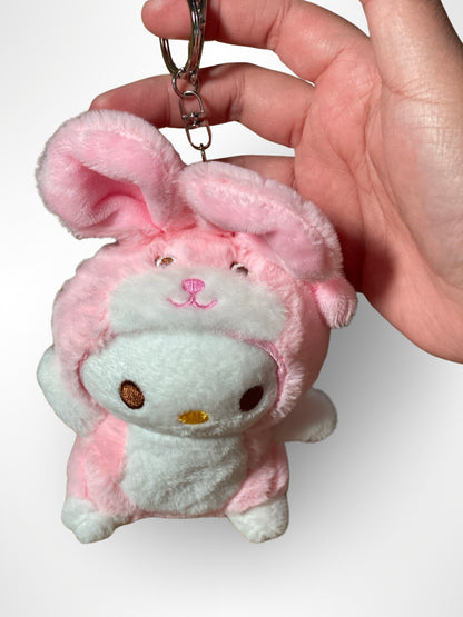 Kawaii Bunny Costume Plushie Keychain