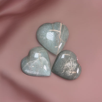 Flashy Amazonite Hearts