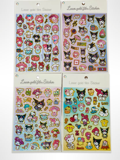 Sanrio Laser Gold Film Sticker Set