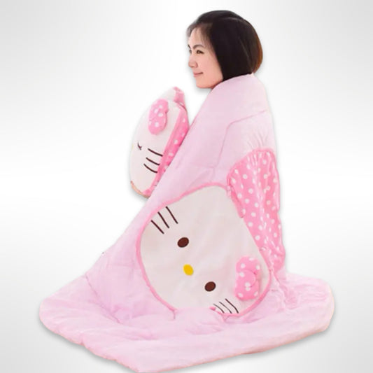 Hello Kitty Foldable Pillow Quilt