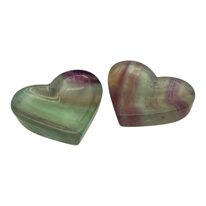 Purple & Green Fluorite Heart Bowl