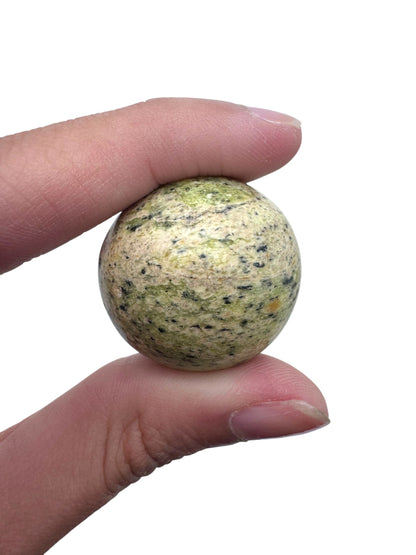 Yellow, Green, and White Onyx Sphere