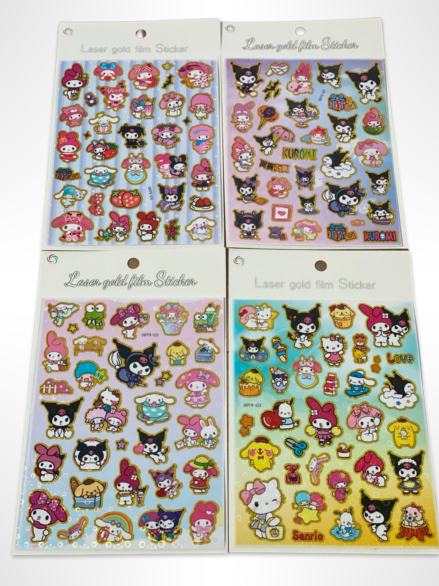 Sanrio Laser Gold Film Sticker Set