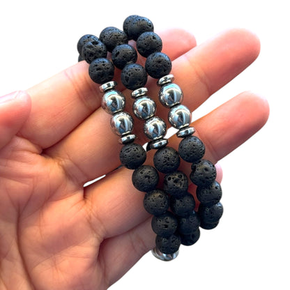 Lava Stone with Hematite