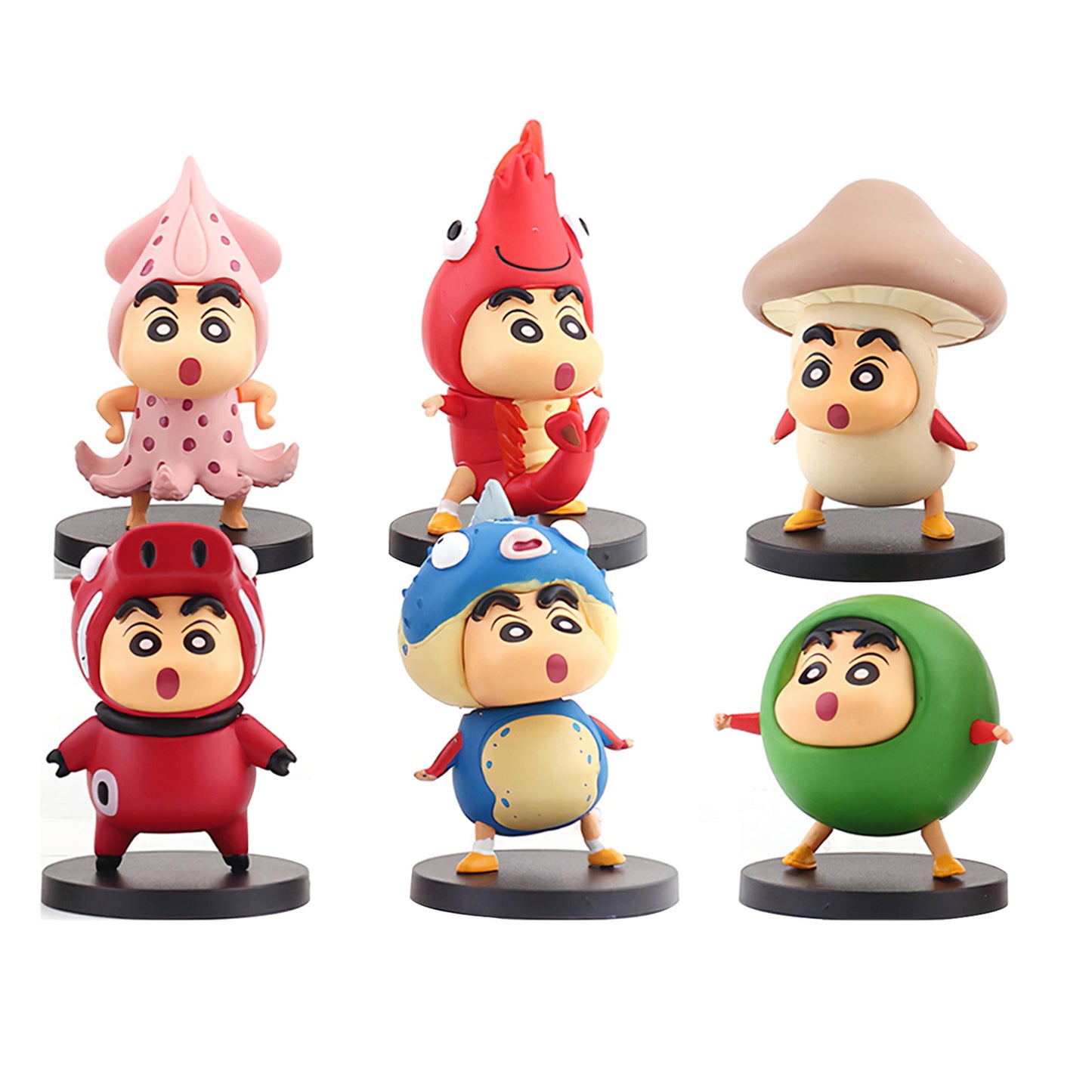 6pcs Crayon Shin-chan Figure