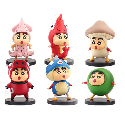 6pcs Crayon Shin-chan Figure