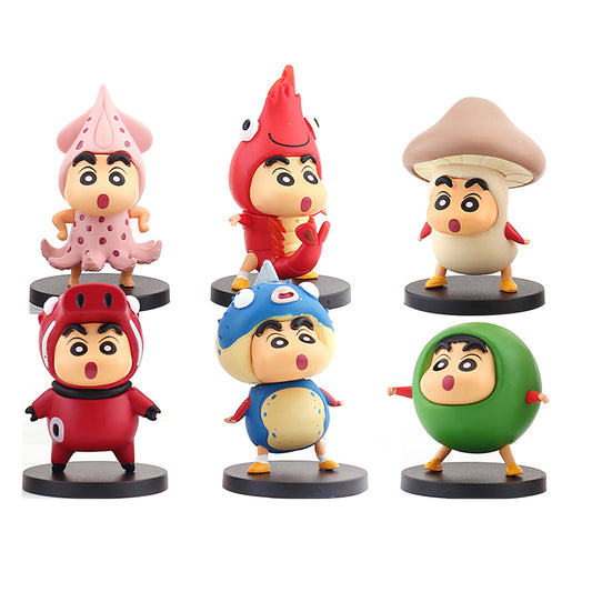 6pcs Crayon Shin-chan Figure