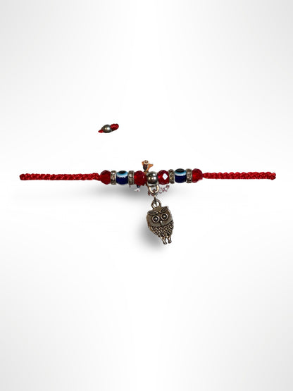 String Charm Bracelet with Evil Eye