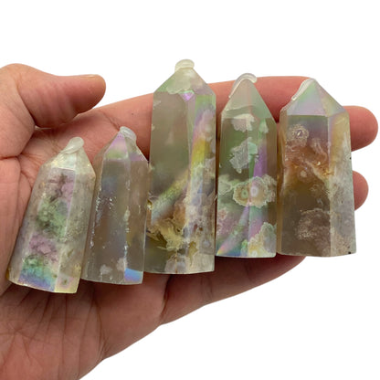 Aura Flower Agate Tower