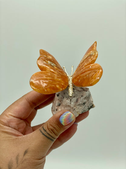 Butterflies in Raw Crystal Base 🦋