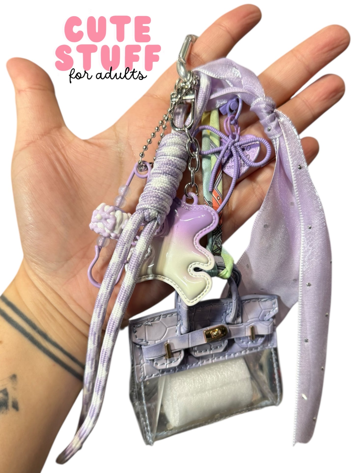 Transparent Purse (Earphone Case) Bag Charms