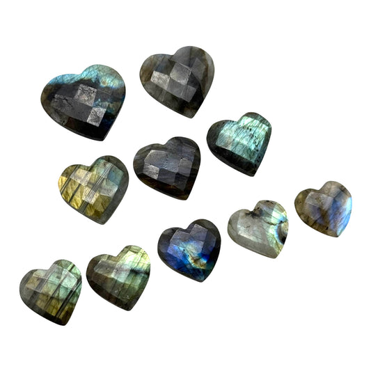 Labradorite Faceted Heart