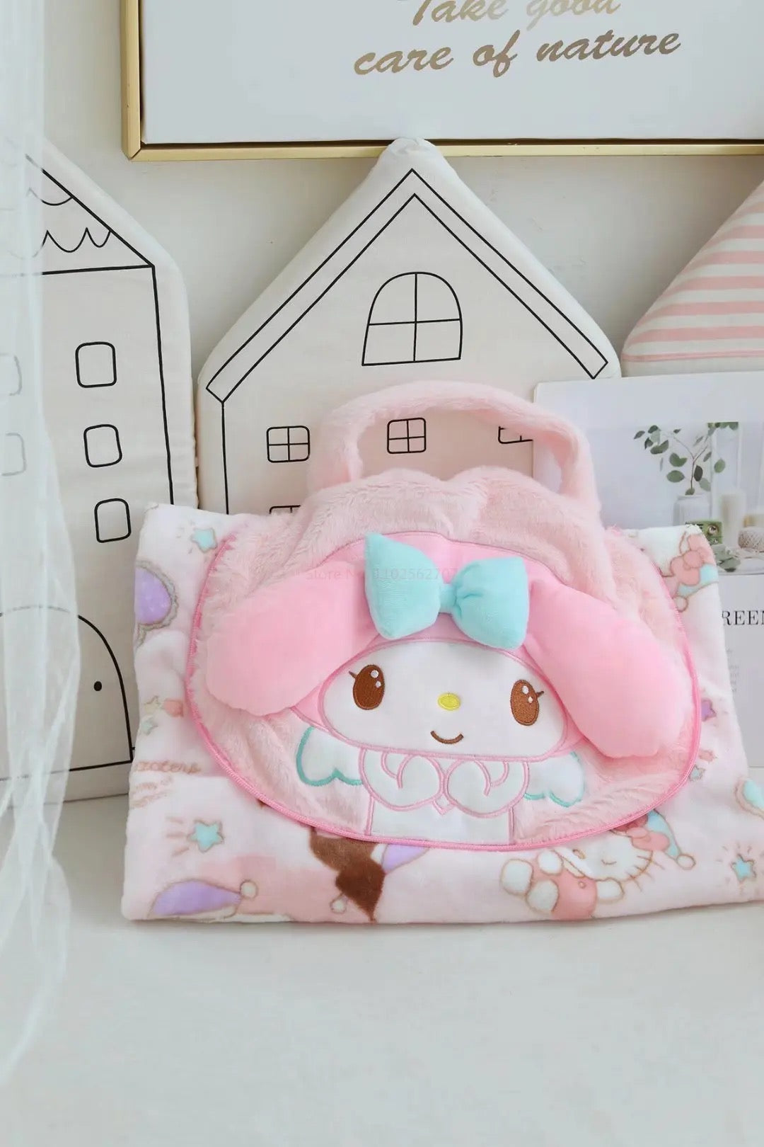 Sanrio Blanket and Pillow Bag