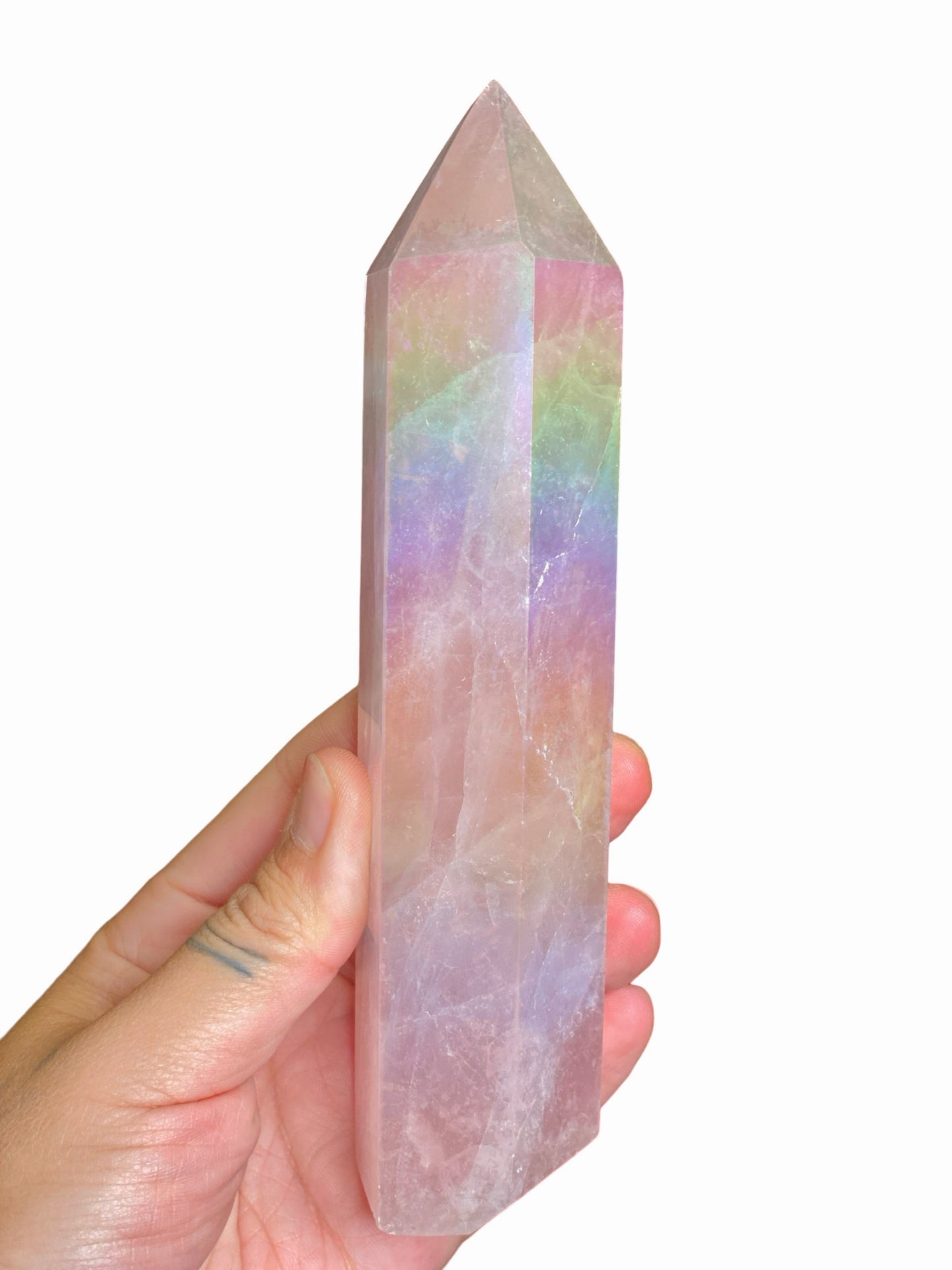 Aura Rose Quartz Tower