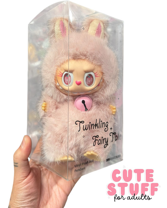 Pink Zimomo Plush with Colorful Wings – Rare Kawaii Collectible Designer Plush