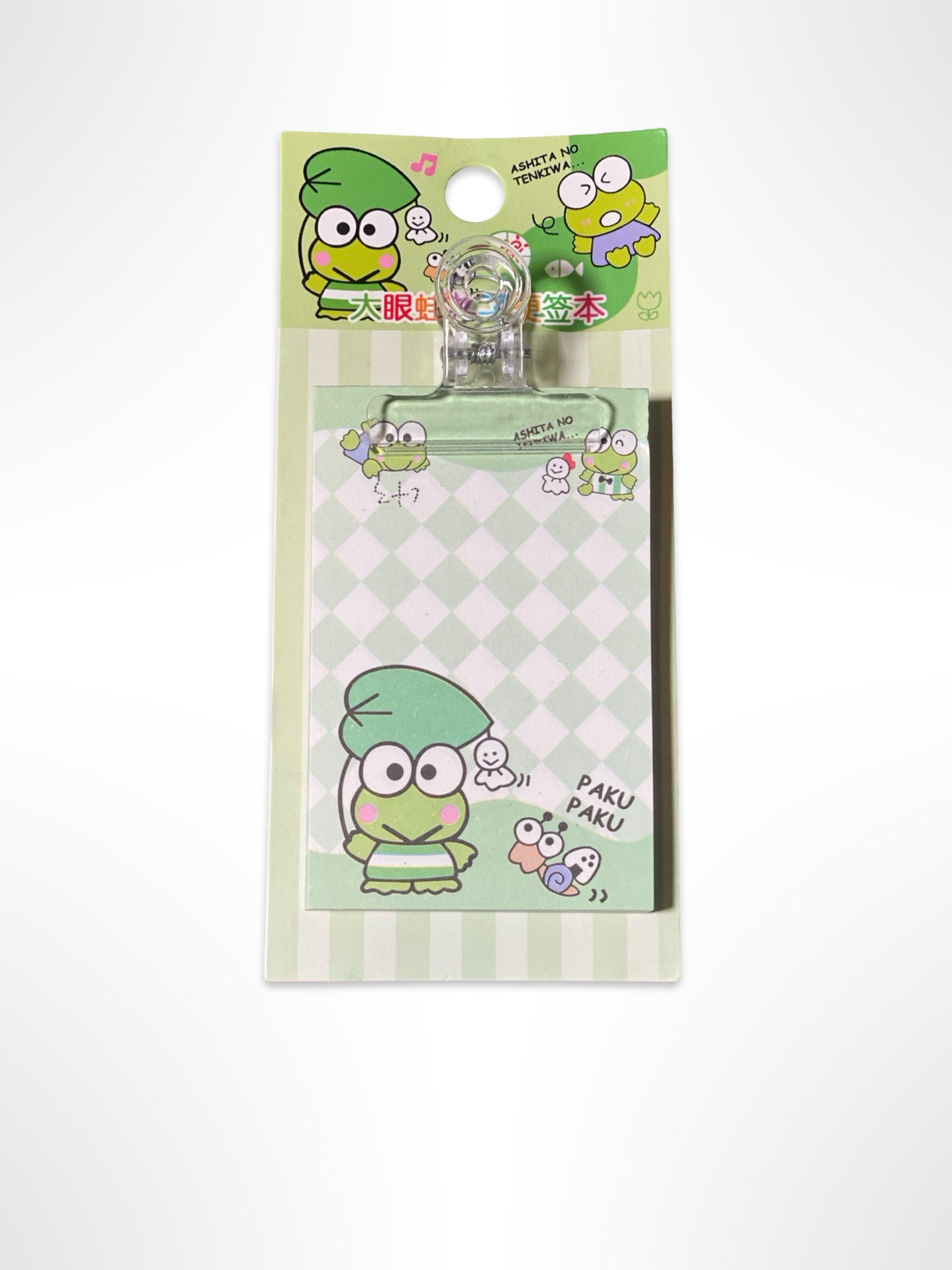 Keroppi Notepad with Clip