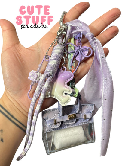 Transparent Purse (Earphone Case) Bag Charms