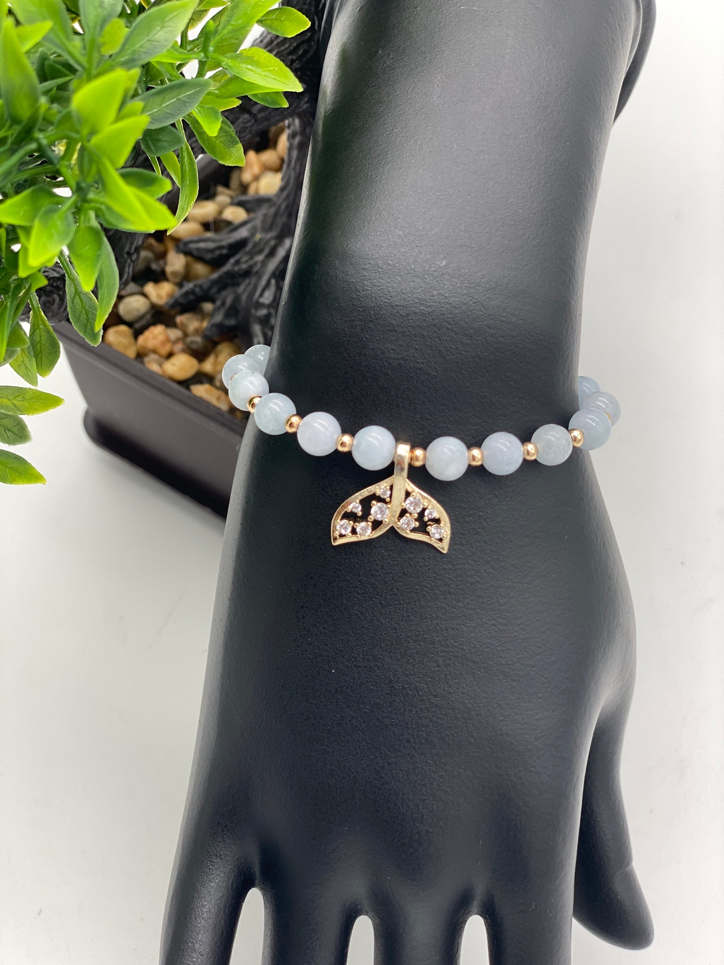 Mermaid Tail 🧜‍♀️ Crystal Charm Bracelet