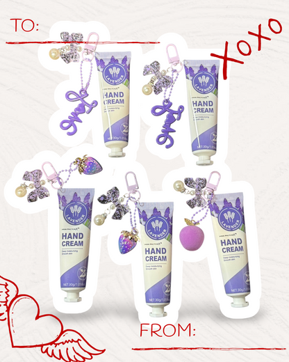 Kawaii Hand Cream Keychain with Handmade Charm | Chic Moisturizing Bag Accessory 🧴