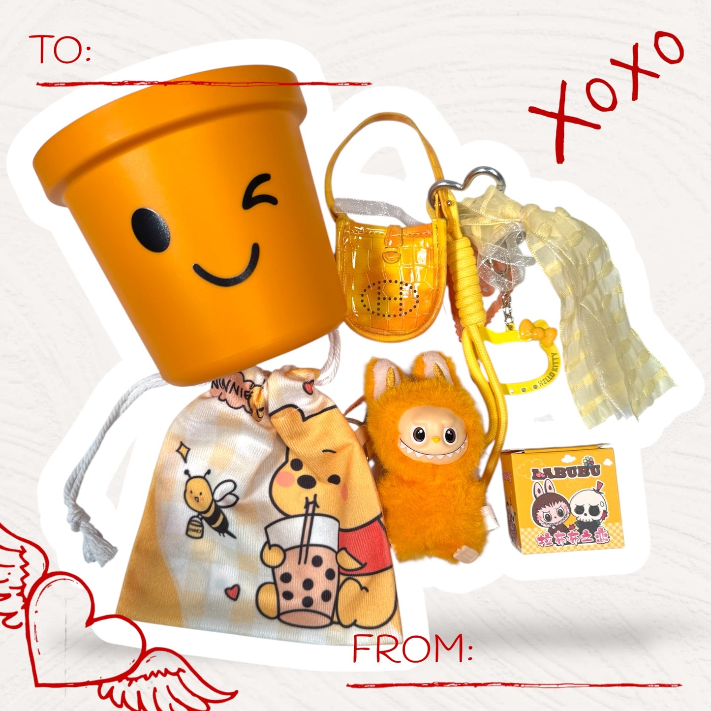 Color-Themed Kawaii Gift Set in Smiley Cup – Curated Charm Bundle (6 Colors Available)