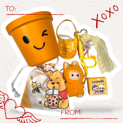 Color-Themed Kawaii Gift Set in Smiley Cup – Curated Charm Bundle (6 Colors Available)