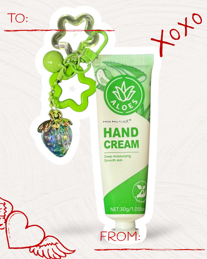 Kawaii Hand Cream Keychain with Handmade Charm | Chic Moisturizing Bag Accessory 🧴