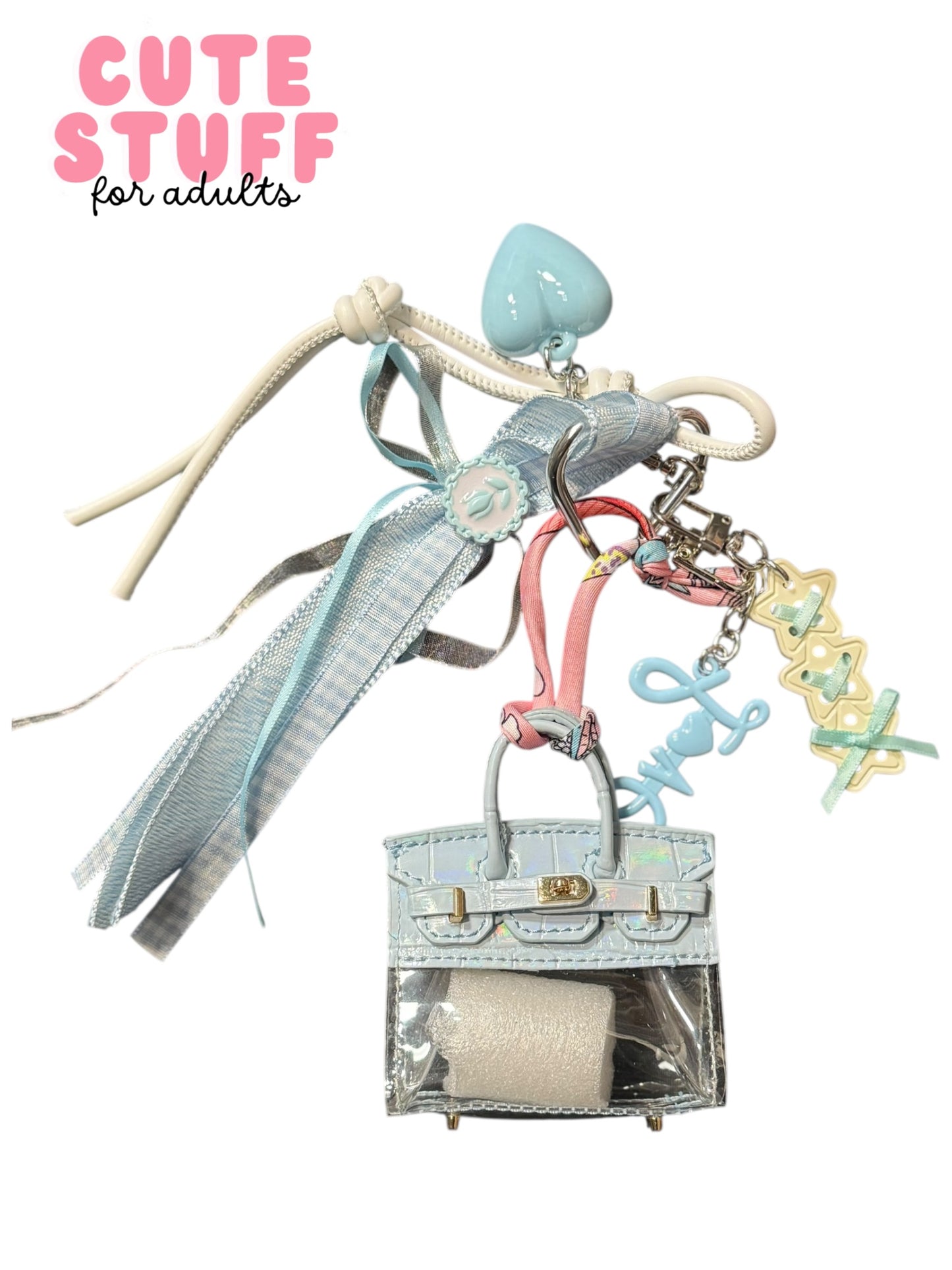 Transparent Purse (Earphone Case) Bag Charms