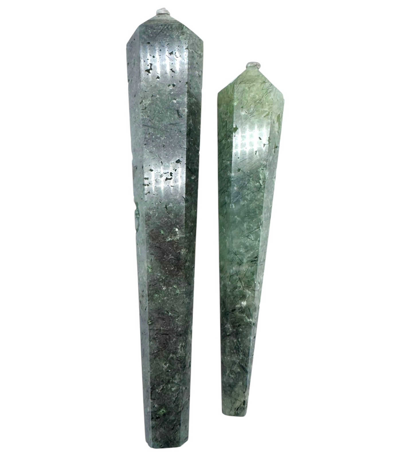 Prehnite with Epidote Wand