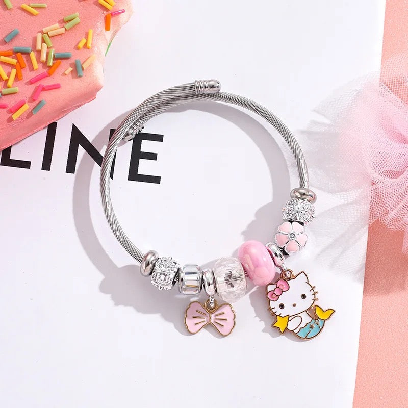 Stainless Steel Hello Kitty Bracelet