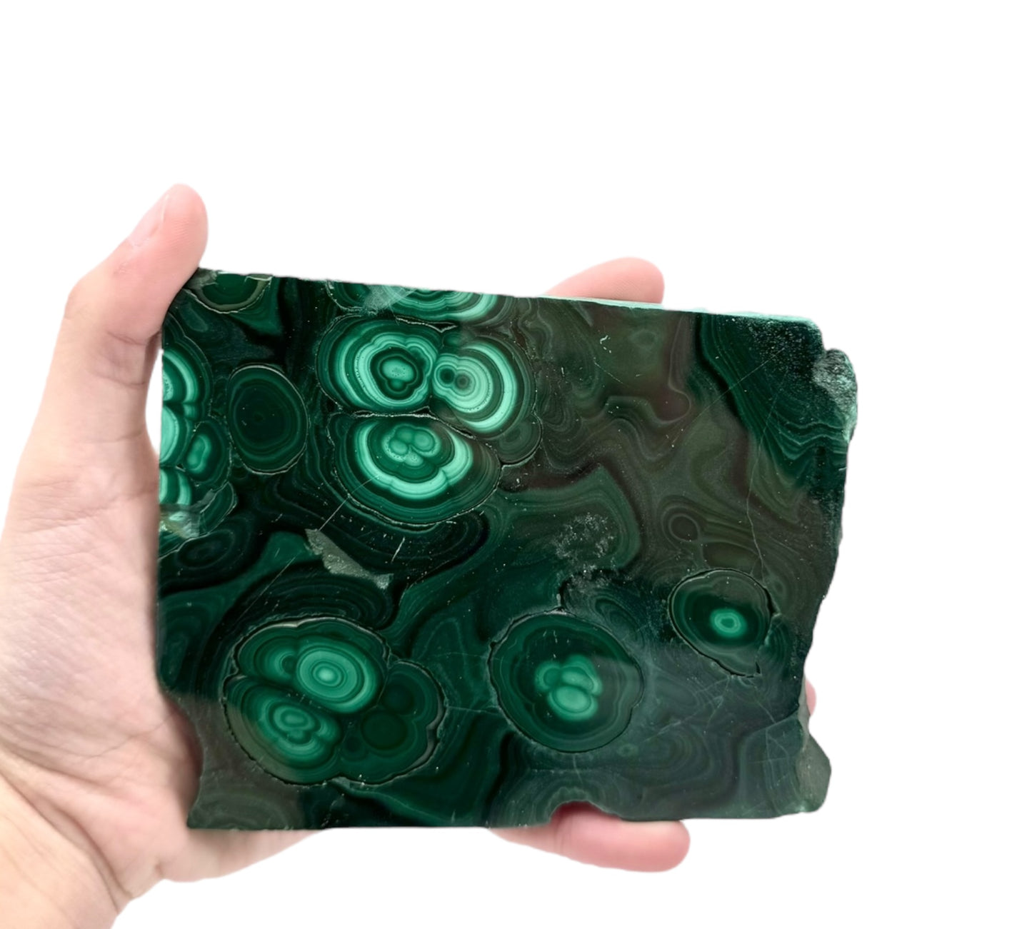 Malachite Slab with Free Stand