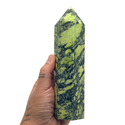 Green Zebra Jasper Tower