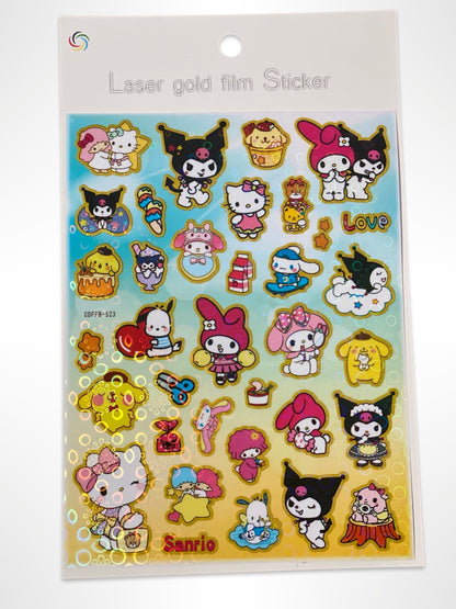 Sanrio Laser Gold Film Sticker Set