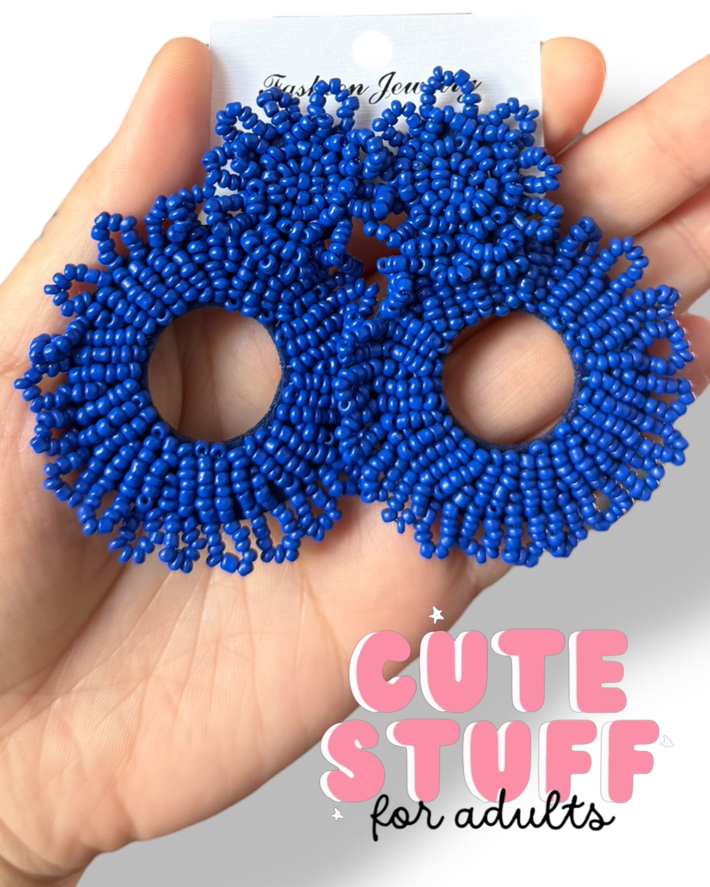 Hand-Beaded Dangling Earrings – 5 Vibrant Colorways
