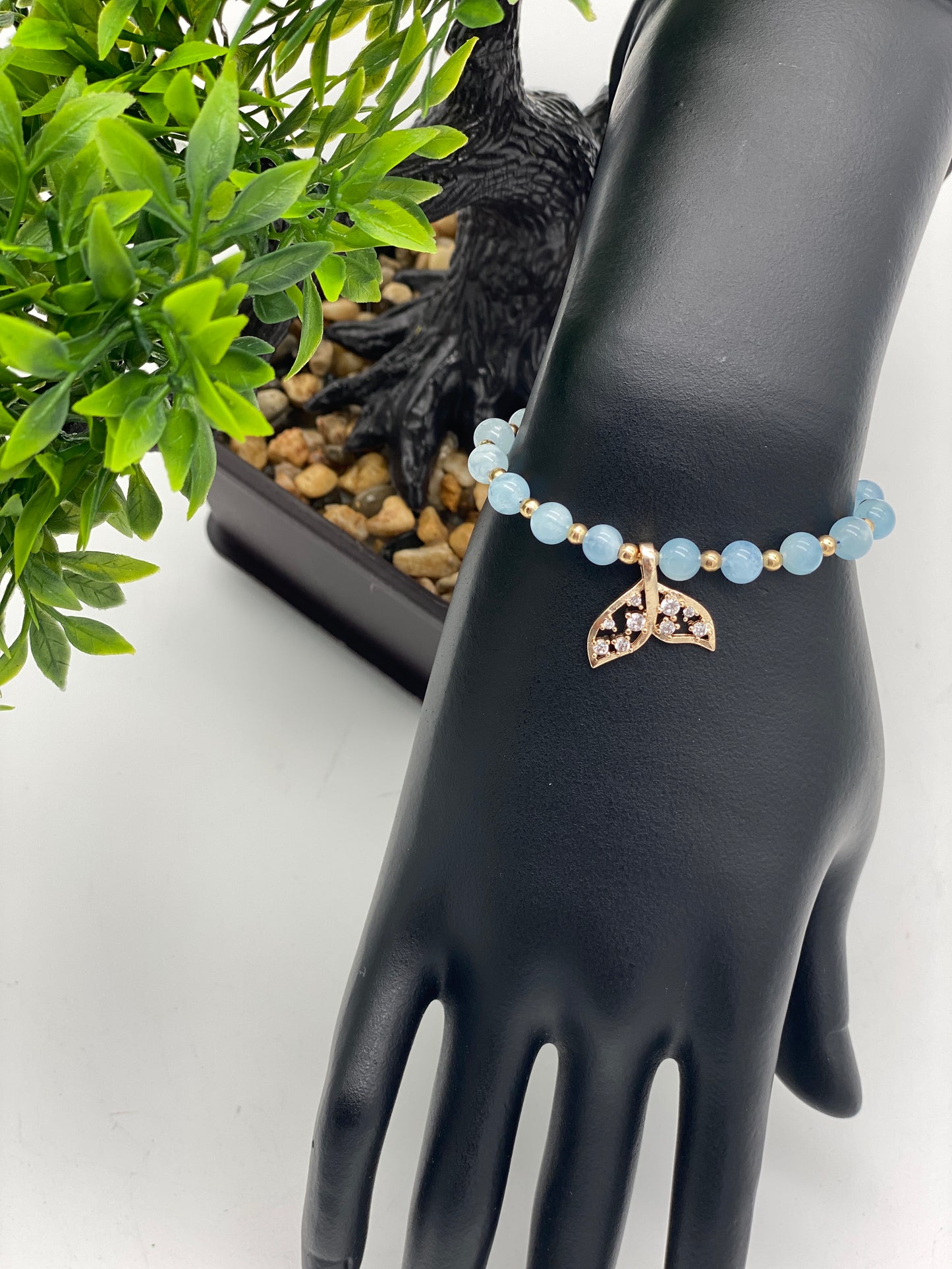 Mermaid Tail 🧜‍♀️ Crystal Charm Bracelet