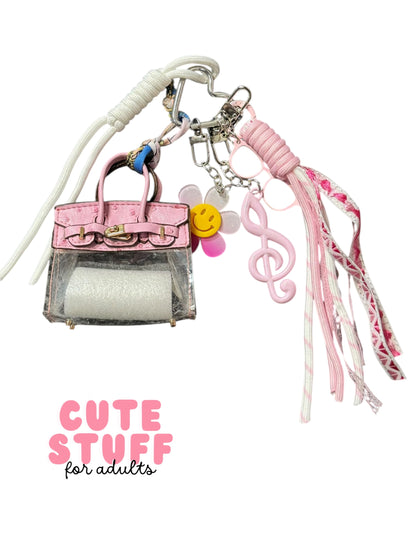 Transparent Purse (Earphone Case) Bag Charms