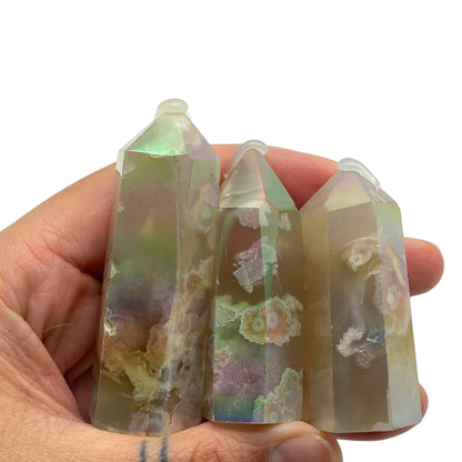 Aura Flower Agate Tower