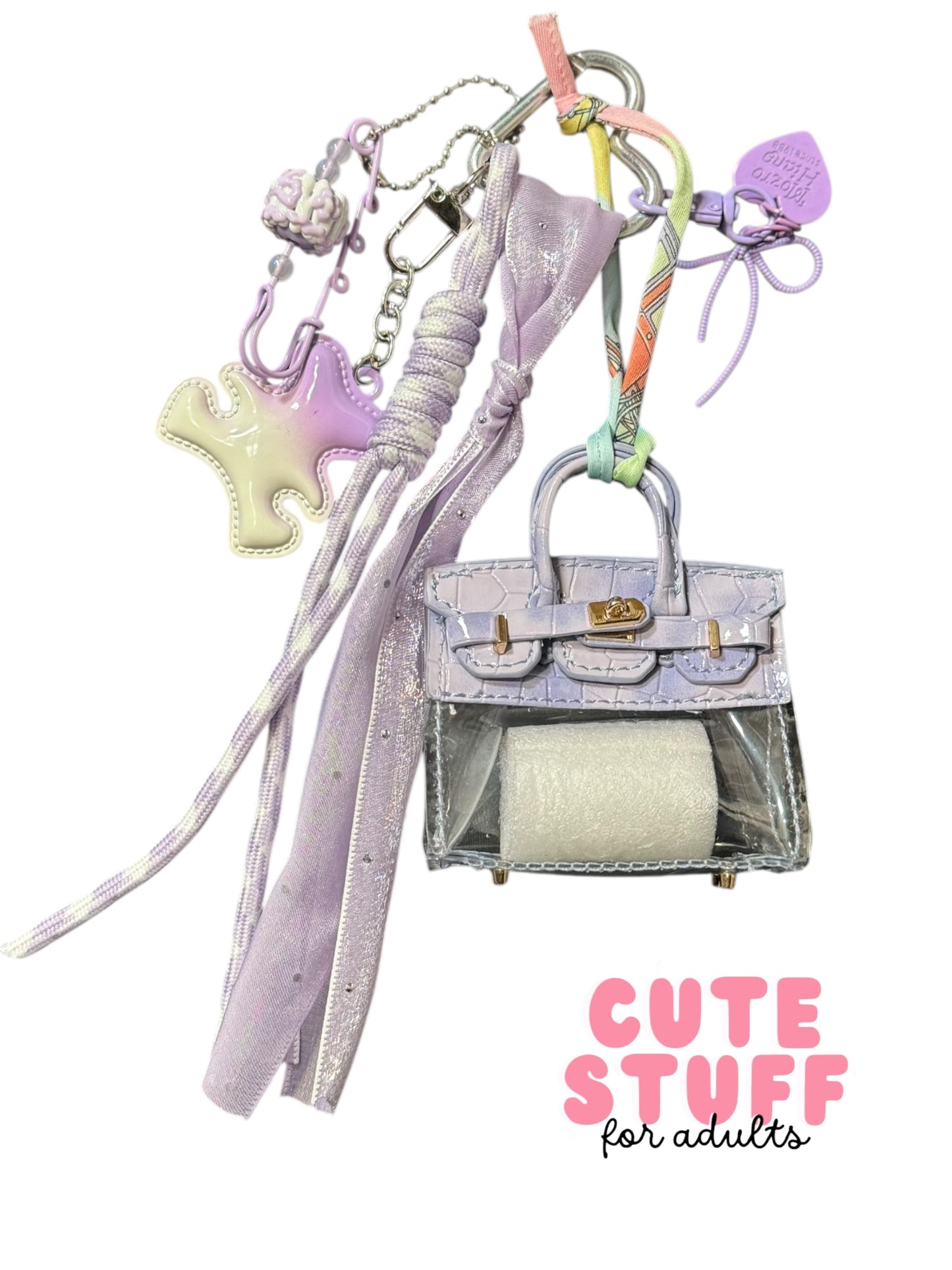 Transparent Purse (Earphone Case) Bag Charms