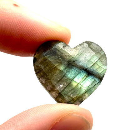 Labradorite Faceted Heart