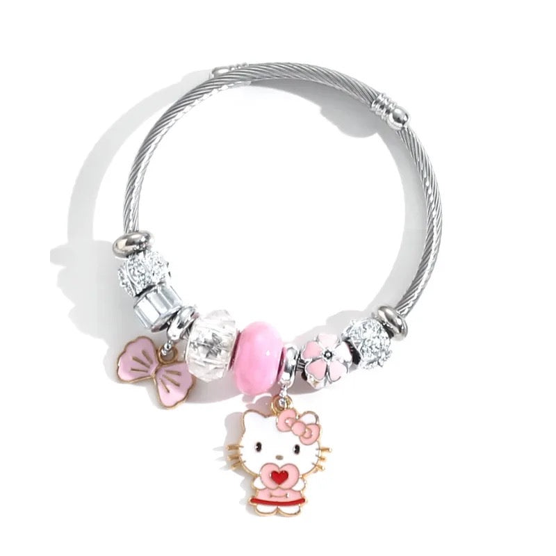 Stainless Steel Hello Kitty Bracelet