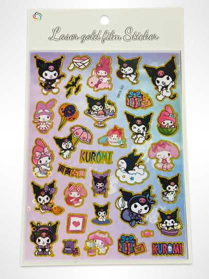 Sanrio Laser Gold Film Sticker Set