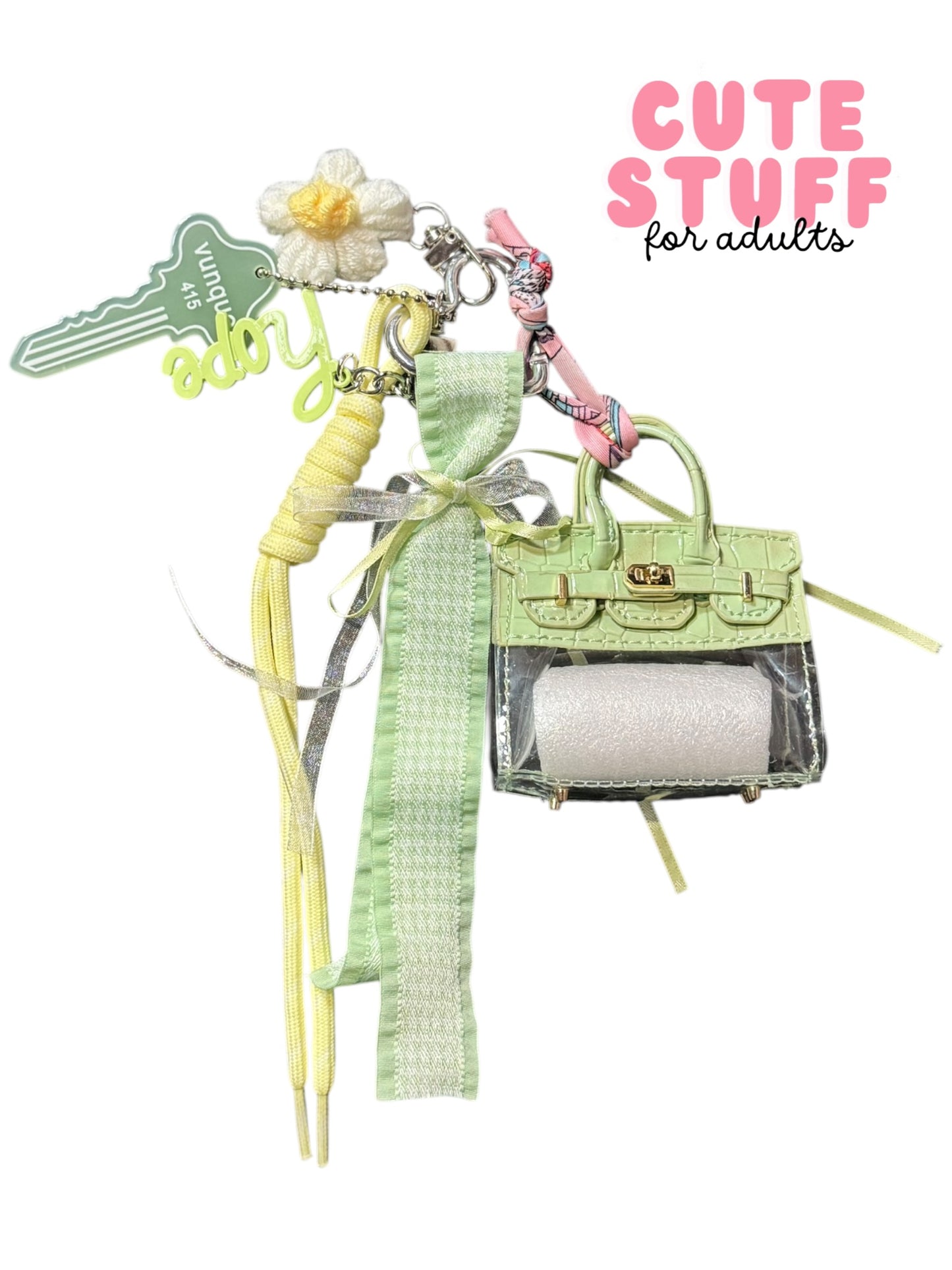 Transparent Purse (Earphone Case) Bag Charms