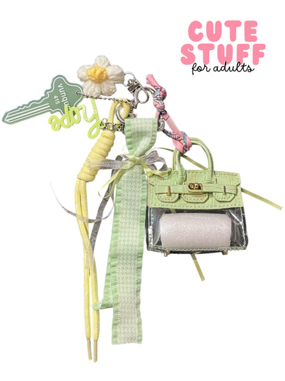 Transparent Purse (Earphone Case) Bag Charms