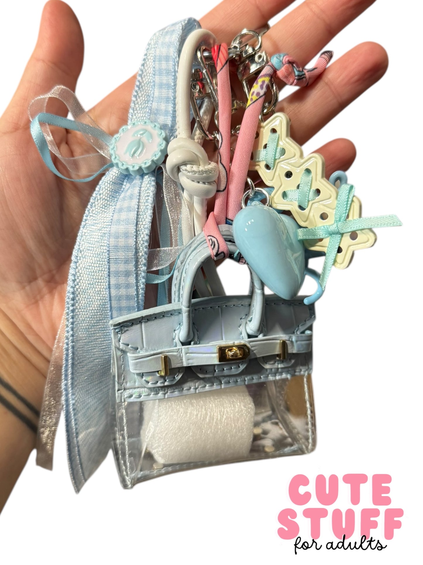 Transparent Purse (Earphone Case) Bag Charms